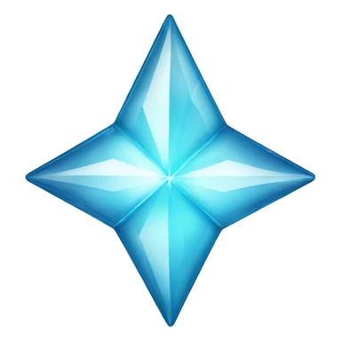 glass four-point star diamond sticker
