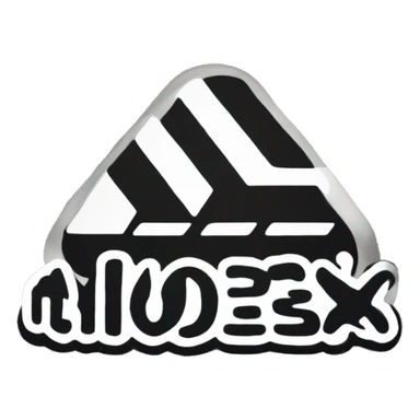 Create an emoji of a adidas terrex logo black sticker