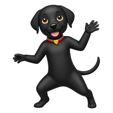 Black lab dancing sticker
