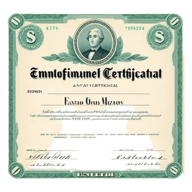 old stock certificate sticker