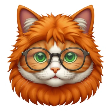 cat with glasses sticker
