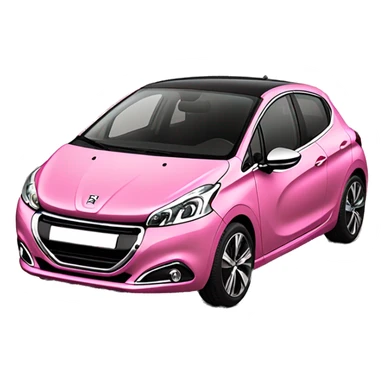Pink peugeot 208 sticker