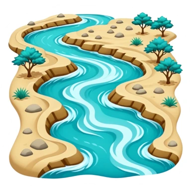 River stream in delta sticker