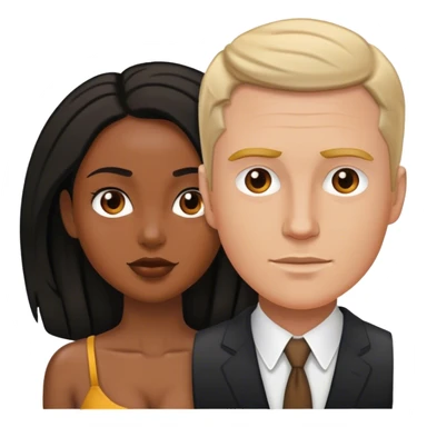 white men with Ebony women sticker