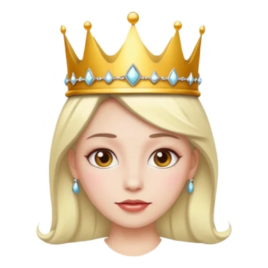 Colocha blanca con corona de reina  sticker