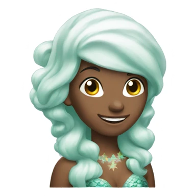 Merry Christmas mermaid sticker