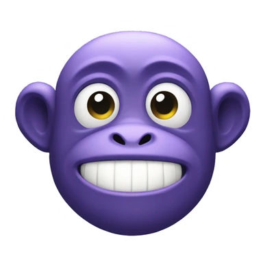 Purple monkey dishwasher sticker