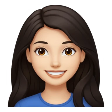 CHEVEUX UN PEU PLUS FONCER AVC DU MAQUILLAGE mais on voit pas le maquillage et elle a des cheveux long sticker