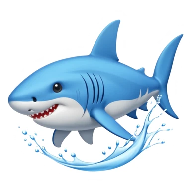 Un tiburón con tenis azules  sticker