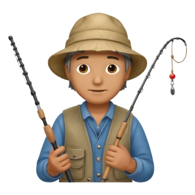 poisson pêcheur sticker