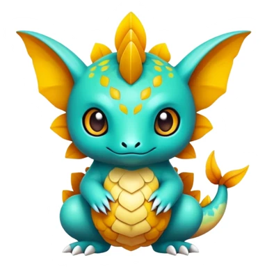 Exotic chibi Fakémon-creature sticker