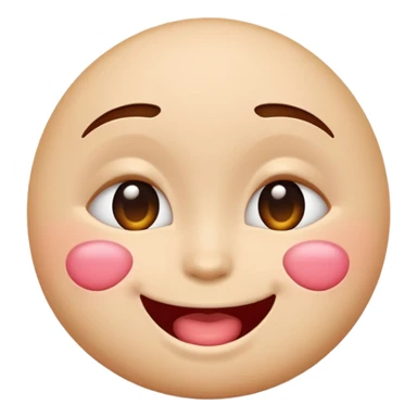 A single emoji that's feeling extreme happiness. Blushing and feeling in love. Grinning and smiling and making a kissy face. Something sweet and perfect to send to someone you love. Not a familiar love something deep and profound. Something unique. sticker