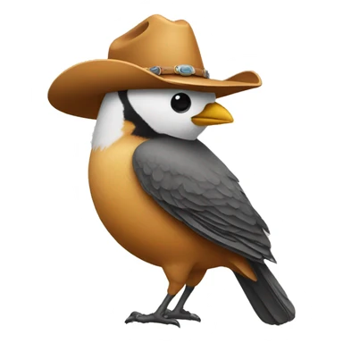 samsung bird with cowboy hat sticker