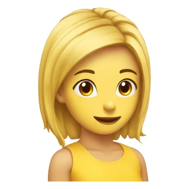 emoji amarelo com halter sticker