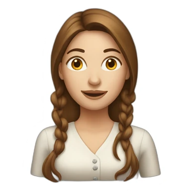 White-housewife-woman-with-long-brown-hair sticker