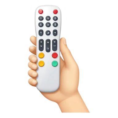 hand holding a remote control sticker