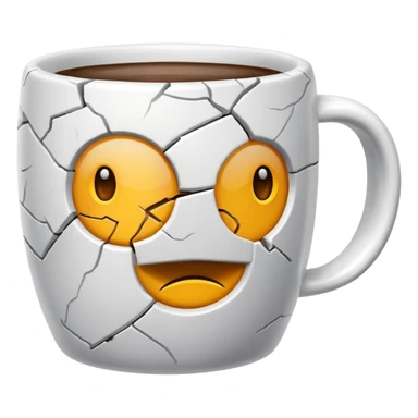 cracked mug no face sticker
