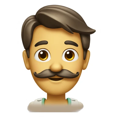 pinocchio with a mustache sticker