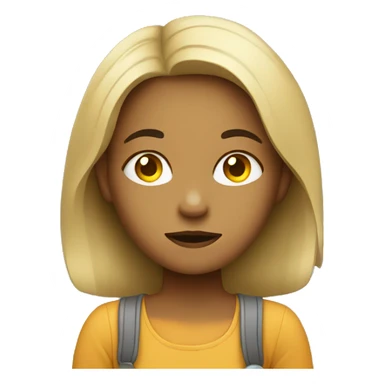 girl thinks about money sticker