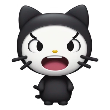 Angry kuromi hello kitty sticker