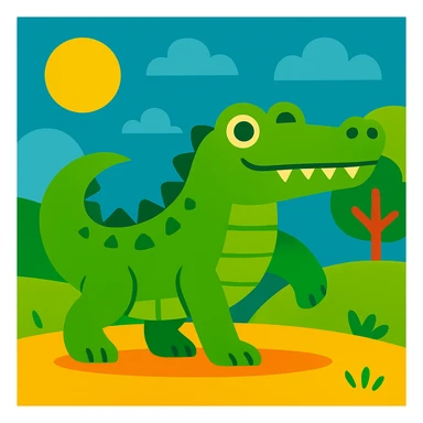 Crocodile sticker