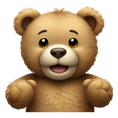 Cute teddybear with his arms out for a hug sticker