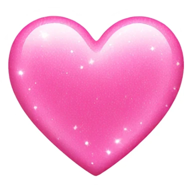 Pink heart with white sparkles  sticker