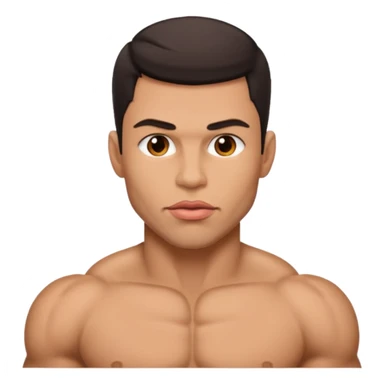 big lips muscular guy  sticker