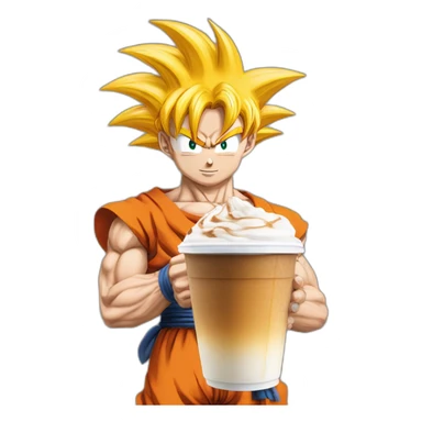 Son goku frappe Macron sticker