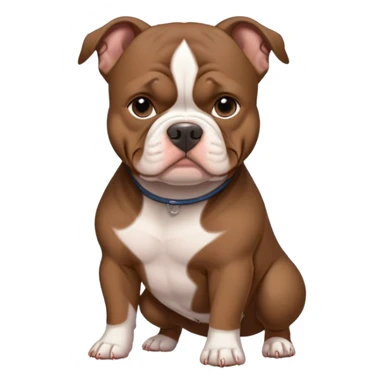 Dark brown american pocket bully sticker