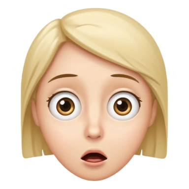 Face whit Eye pop for surpirse sticker