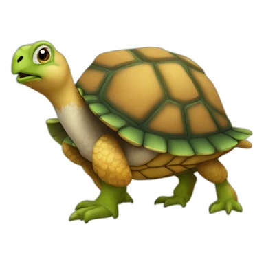 tortue sur une poule sticker