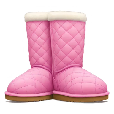 Pink quilted Ugg boots sticker