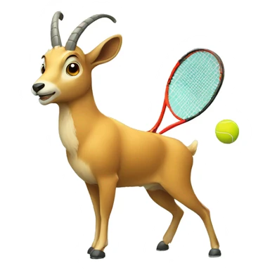 Chamois playing tennis sticker