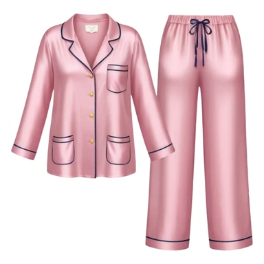 Light pink silk pyjamas set sticker