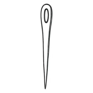 sewing needle with a hole sticker