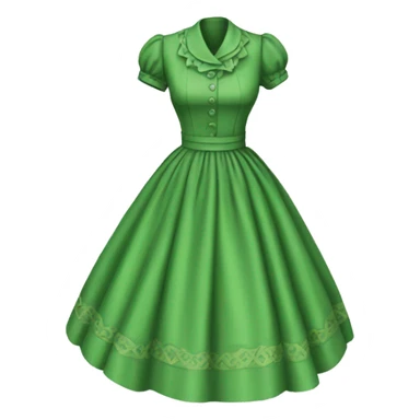 Green vintage dress sticker