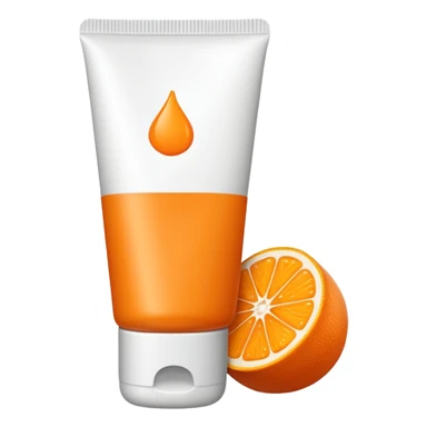 Orange-colored tube lotion sticker