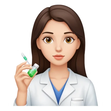 Beautiful fit brunette girltaking medicine  sticker