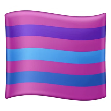 The bisexual flag (solo lleva 3 colores, magenta en la franja superior, morado en la franja central, azul en la franja inferior, 3 franjas lleva únicamente de manera horizontal) sticker