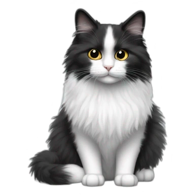 Black and white angora cat with Glock 19 sticker