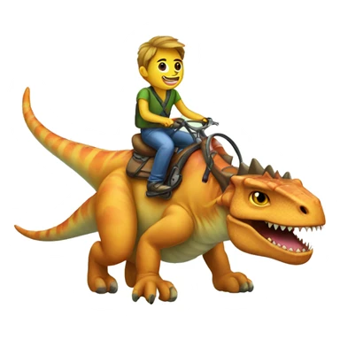 Cat riding dinosaur sticker