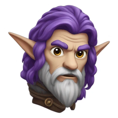 purple firbolg sticker