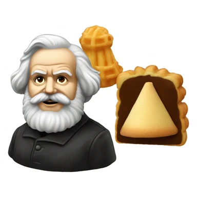 Karl Marx with Pandoro  sticker