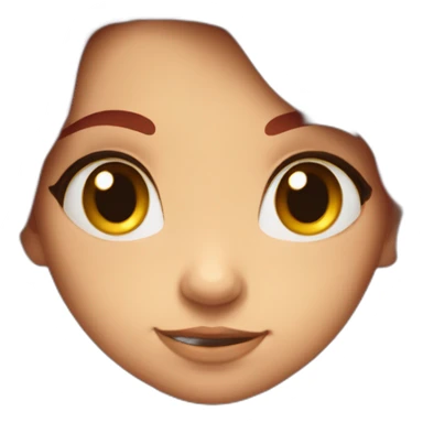 cute gamer girl with long, curly, dark red hair sticker