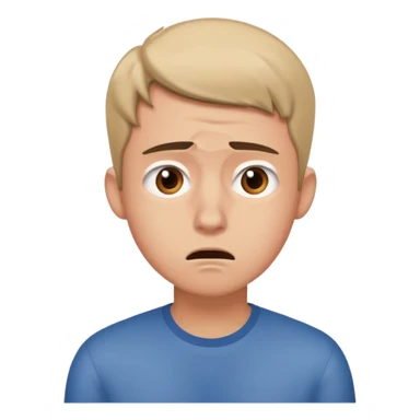 сделай тревожного молодого человека который боится отказать sticker