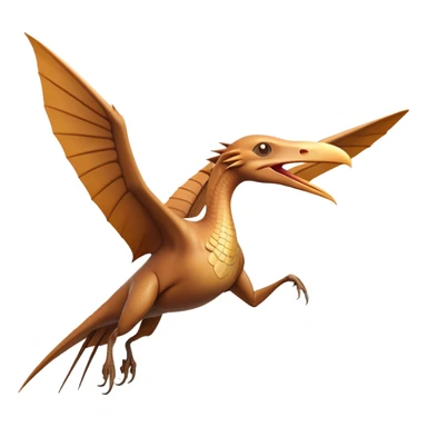 Cinematic Noble Pterodactyl Portrait Emoji, Poised and soaring, with a slender, aerodynamic body, expansive leathery wings outstretched, a long pointed beak, and keen, piercing eyes that exude aerial grace, Simplified yet sharply defined features, highly detailed, glowing with a soft, ethereal radiance, high shine, intelligent and commanding, stylized with an air of prehistoric flight mastery, focused and graceful, soft glowing outline, capturing the essence of a watchful and confident Pterodactyl that appears ready to glide out of the screen with effortless majesty! sticker