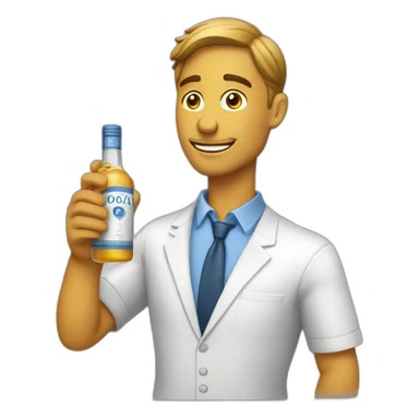 Chat qui boit une vodka sticker