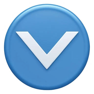 a white check mark inside a solid blue circle or rounded square. sticker