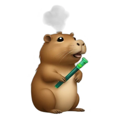 Capybara smoke hookah sticker